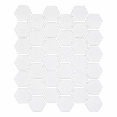ANDOVA TILES SAMPLE-2 in. x 2 in. Straight Edge Porcelain Honeycomb Wall & Floor Tile SAM-ANDSTY841